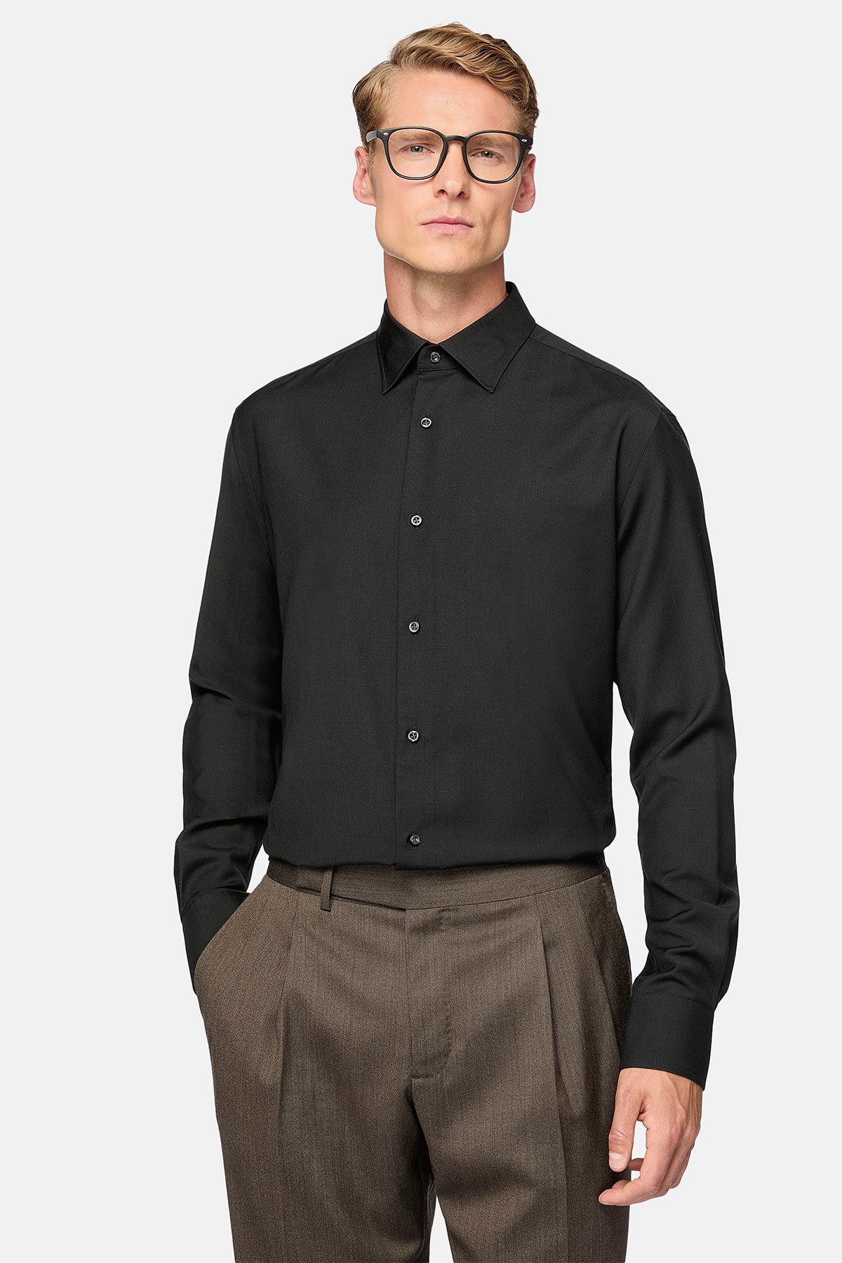 CAMISA FORMAL NEGRA REGULAR FIT