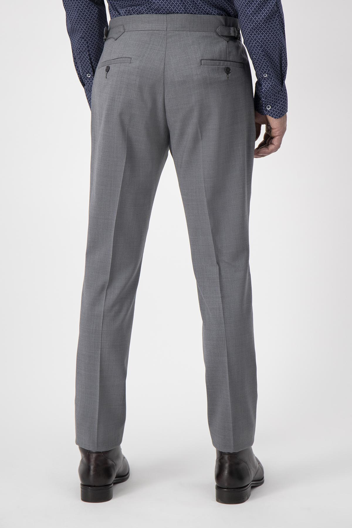 PANTALON FORMAL CALDERONI COLOR GRIS OXFORD SLIM FIT