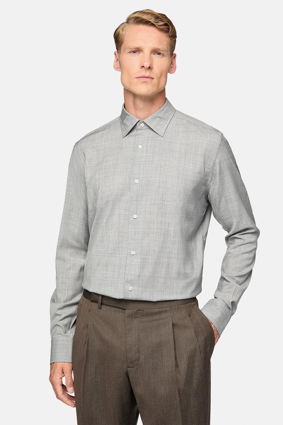 CAMISA FORMAL GRIS REGULAR FIT