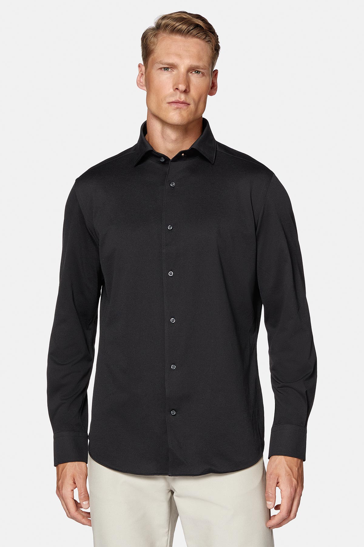 CAMISA CASUAL NEGRA REGULAR FIT